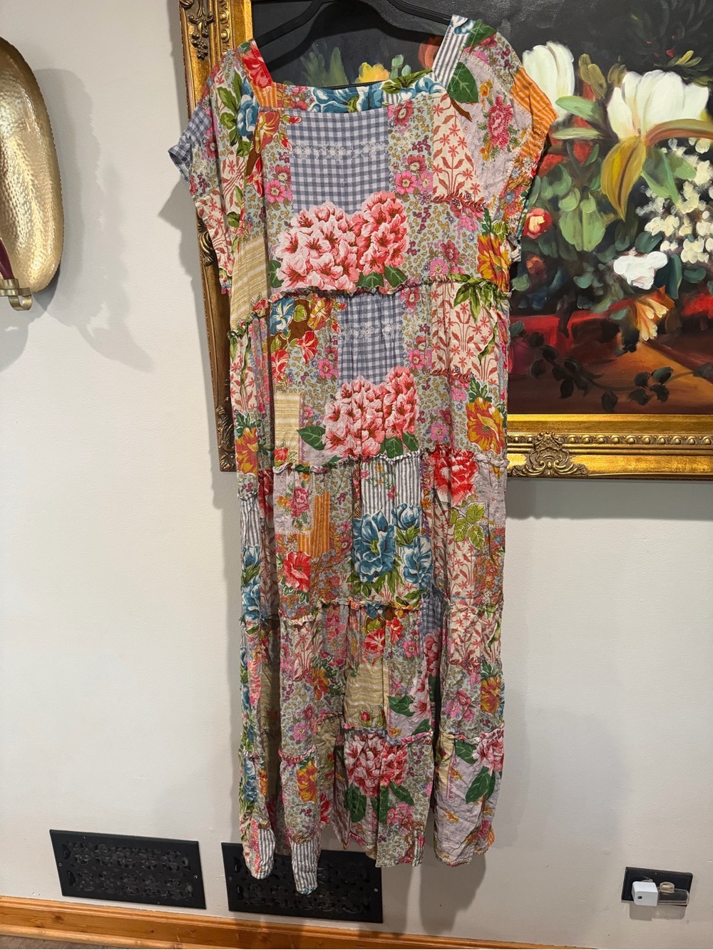 NATURAL LIFE Patchwork Floral Maxi Dress in Multicolor - Picture 3 of 7